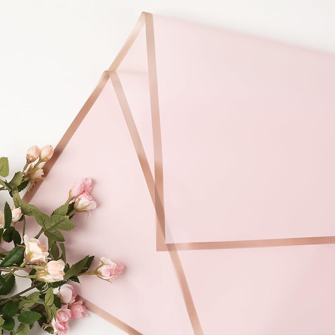 FUHITIM 20 Sheets Flower Wrapping Paper - Waterproof Floral Bouquet Packaging Paper for DIY Crafts，Florist Supplies Packaging Paper for Wedding Birthday Gift(Pink)