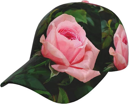 Rose Baseball Cap Flower Snapback Cap for Women Hats Floral Baseball Hat Women's Baseball Caps