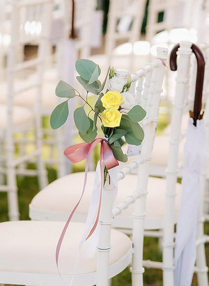 IPOPU Artificial Glitter Roses,25pcs Yellow Roses Glitter Flowers Fake Rose with Stem for DIY Wedding Bridal Bouquet Home Party Decoration(Yellow)