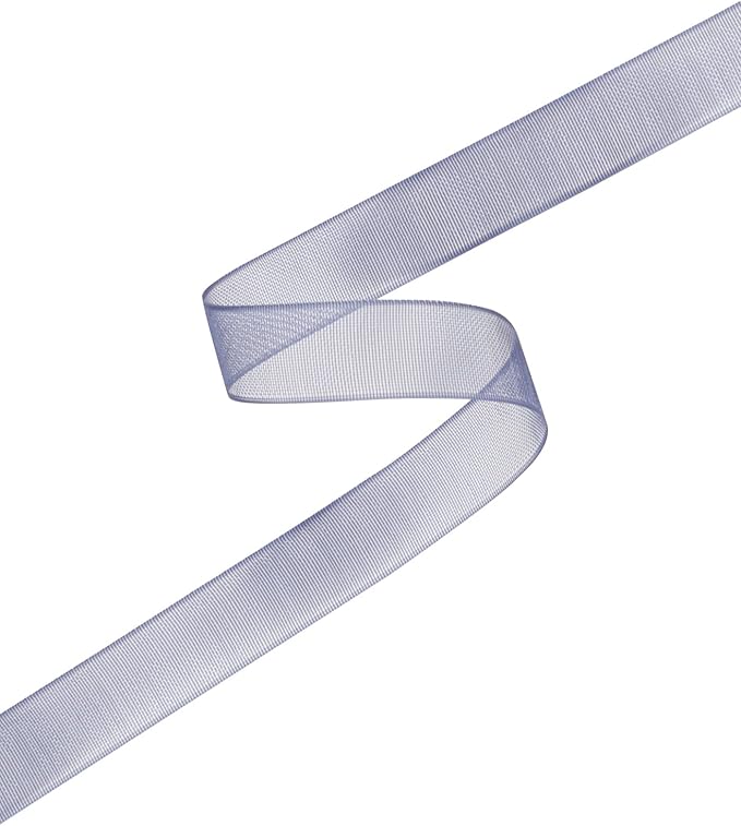3/8 Inch Navy Shimmer Sheer Organza Ribbon Sheer Chiffon Ribbon 50 Yards-Roll Multiple Colors Available for Gift Wrapping Wedding Events Christmas Décor