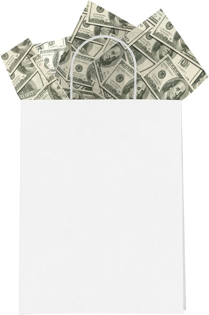 Money Printed Tissue Paper for Birthday Party Gift Bags or Boxes and Wrapping - Bulk Decorative Art Tissue Paper for Packaging and Gifting | 24 Sheets 20" x 30"