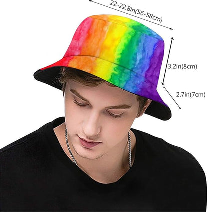 Bucket Hat for Women Men, Summer Print Hat Travel Packable Sun Cap Outdoor Hat for Women and Men