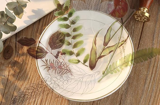 Vintage Flowers Plants Stickers - Doraking 40PCS Peel-Off DIY Decoration PET Paper Flowers and Plants Scrapbook Stickers for Scrapbook (Flower Collection)
