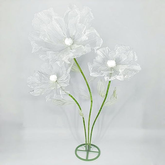 Giant Flower for Decoration, 70.87 inch Handmade Adjustable Artificial Organza Floral Decor for Wedding Birthday Baby Shower Christmas Party Backdrop Home Office Hotel Shop Window Display Props