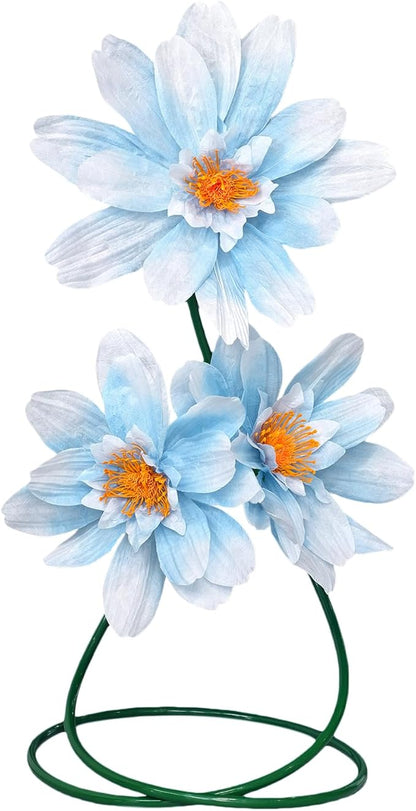Giant Daisy Fake Flowers for Decoration,37.8" Large Faux Daisy,Big Artificial Flower with Stand for Home Decor,Garden,Hotel,Office,Photography Props,Wedding,Art Gallery,Shop Window Display(Blue)