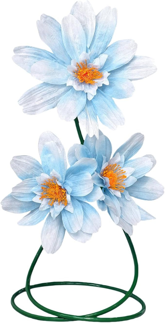 Giant Daisy Fake Flowers for Decoration,37.8" Large Faux Daisy,Big Artificial Flower with Stand for Home Decor,Garden,Hotel,Office,Photography Props,Wedding,Art Gallery,Shop Window Display(Blue)