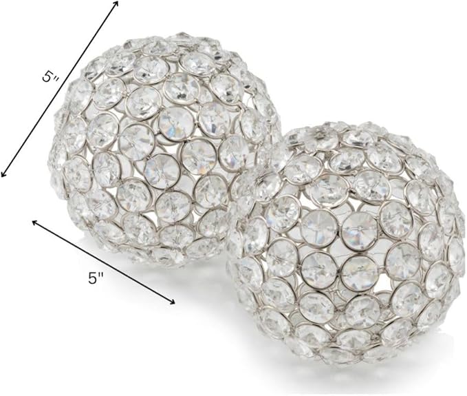 Modern Day Accents Sphere, 5 Inches, Silver