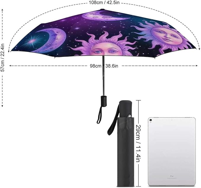3 Fold Car Umbrella Folding Portable Automatic Umbrella Sunny Rain Sunscreen