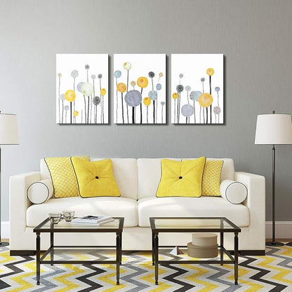Abstract watercolor painting 3 Piece framed Canvas Wall Art for living room kitchen Wall Decor Canvas Prints Office wall Decorations Abstract Flowers Pictures wall Artwork Room bedroom Home Decor