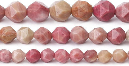 Faceted Natural Red Wood Marble Stone Round Beads 10mm 36cm/Strand for Jewelry Making