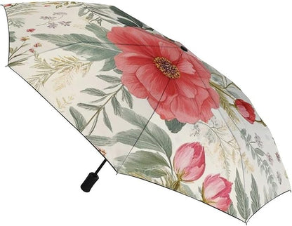 3 Fold Car Umbrella Folding Portable Automatic Umbrella Sunny Rain Sunscreen