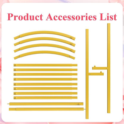 Asee'm 6FT Metal Arch Backdrop Stand Gold Arched Backdrop Frame for Wedding Party Ceremony Birthday Bridal Baby Shower Garden Floral Balloon Arch Decoration