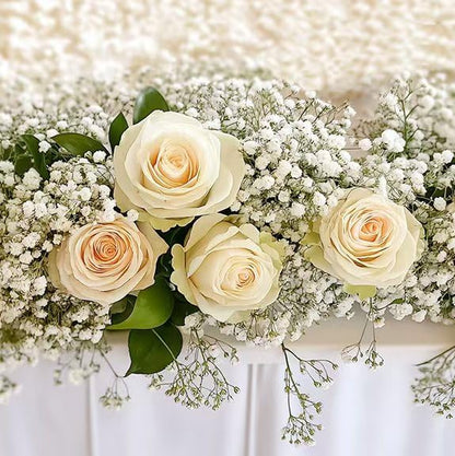 100PC Baby Breath Artificial Flowers - Babies Breath Flowers Artificial Bulk Faux Flowers Bouquet White Flores Real Touch Fake Flowers Arrangements Wedding Centerpieces Tables Decorations
