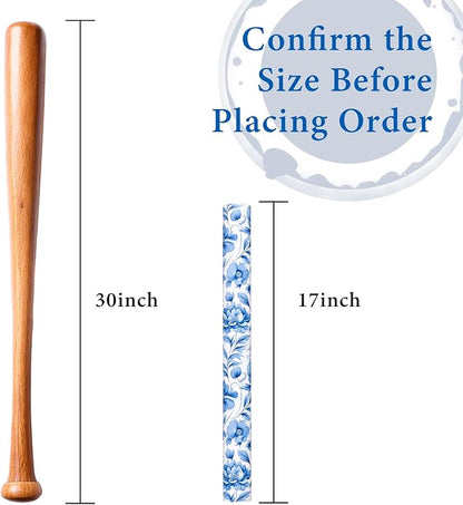 MAYPLUSS Blue Floral Wrapping Paper Roll - 17 Inch x 33 Feet, Blue White Flower Design Gift Wrap for Mother’s Day, Wedding, Bridal Shower, Birthday