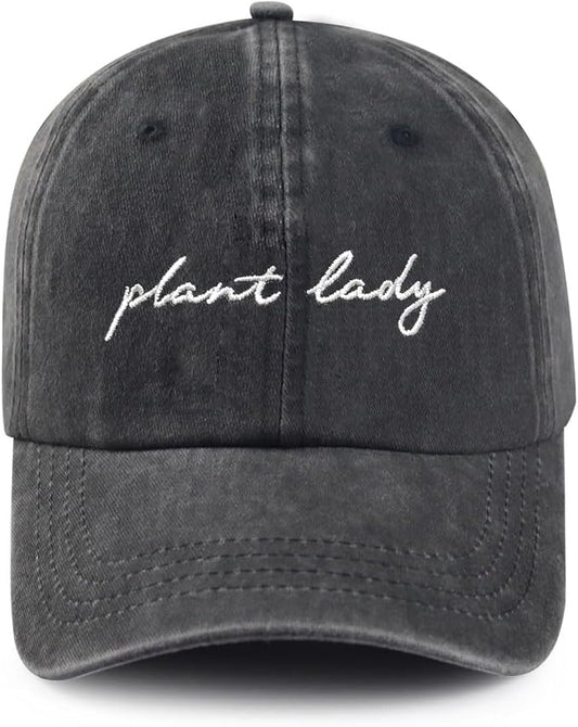 Cute Flower Hat, Elegant Floral Embroidered Adjustable Baseball Cap for Men Women, Gifts for Flower Lovers, Black