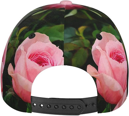Rose Snapback Cap Womens Baseball Hats Flower Floral Sun Cap Women's Baseball Caps Cute Hats