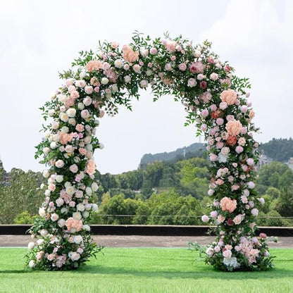 WEISPARK 100PCS Artificial Hydrangea Flowers, Fake Flowers Silk Hydrangea Full Flowers Heads with Stems for Wedding Home Party Shop Baby Shower Decor (Light Pink)