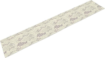 Purple Lavender Table Runner Vintage Watercolor Modern Kitchen Restaurant Decoration Suitable for Indoor and Outdoor Wedding Party Banquet Table Runner 13x90 Inch