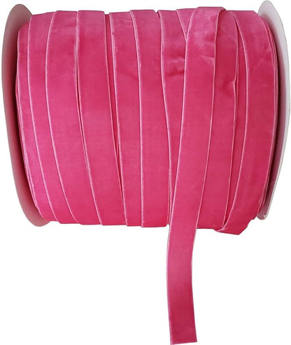 10 Yards Velvet Ribbon Spool (Dark Pink, 5/8")