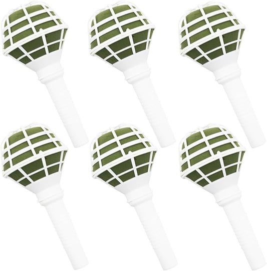 Etetevntt 6 PCS Bouquet Holders Foam Floral Handle Handle Bouquet Holder for DIY Wedding Foam Bouquet Handle Flower Arrangement Wedding Bouquet Supplies