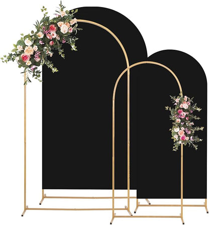 Metal Arch Backdrop Stand and Cover Set, 8FT, 7.2FT Party Backdrop, Easy to Assemble, Backdrop Stand for Parties, Birthday, Baby Shower