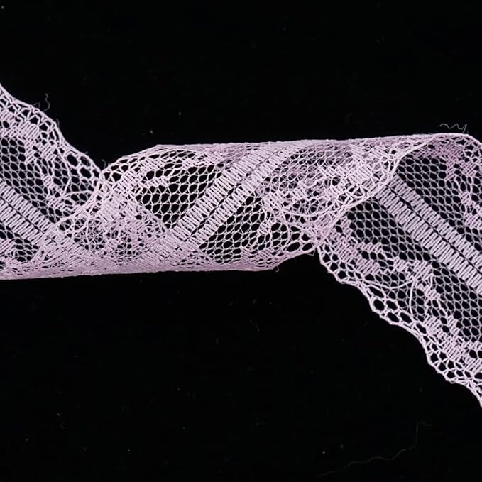 80 Yards Baby Pink Lace Trim Ribbon,8 Rolls Crochet Sewing Assorted Patterns Vintage Floral Lace Ribbons for Sewing DIY,Gift Wrap,Scrapbooking, Bridal Shower Wedding Decor, 10 Yards Each Roll