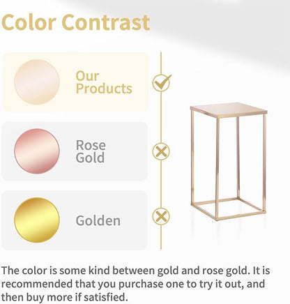 NUPTIO Gold Vases for Centerpieces Wedding - 2 Pcs 15.7 inch Tall Gold Vase Wedding Centerpieces for Tables - Geometric Gold Centerpieces for Table Flower Stand for Table Centerpieces for Weddings