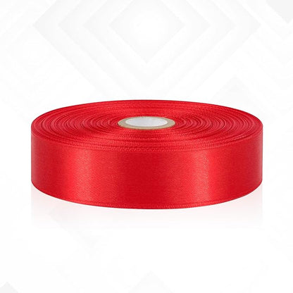 Red Satin Ribbon 1 Inch, 60 Yards Red Fabric Ribbon for Hair, Flower Bouquet, Gift Wrapping, Crafts, Graduation Wreaths, Christmas, Invitation Cards