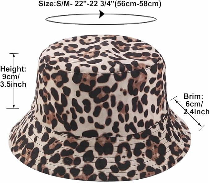 Quanhaigou Bucket Hat for Men Women,Packable Reversible Printed Sun Hats,Fisherman Outdoor Summer Travel Hiking Beach Caps