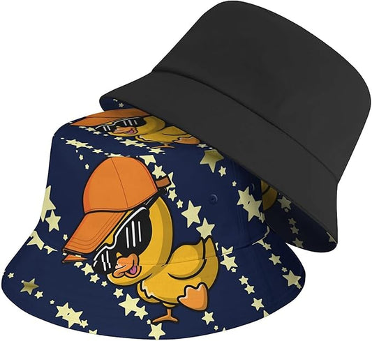 Bucket Hat for Women Men Unisex Sun Cap Packable Outdoor Fisherman Hat Headwear,Reversible Double-Side-Wear