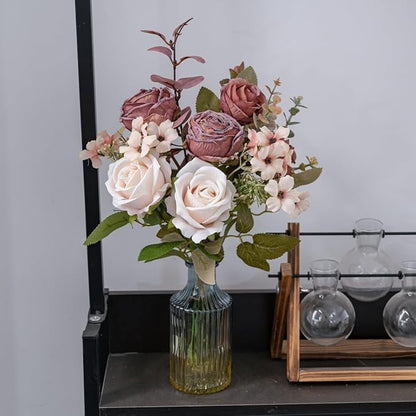 Small Artificial Fake Faux Flowers Silk Flower for Autumn Table Arrangements Fall Bouquets