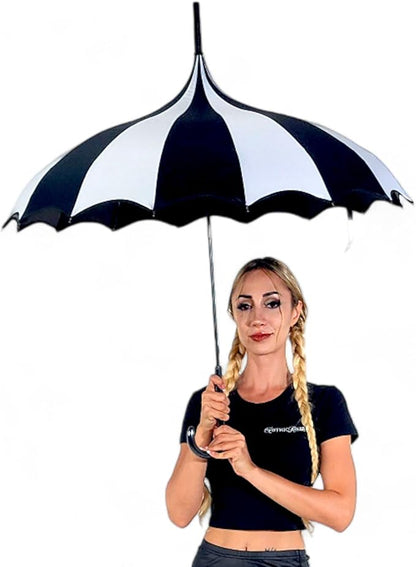 Full Size Dark Wing Pagoda Umbrella - Ideal for All Weather, Perfect for Vampires, Gothic Enthusiasts, and Lovers of Unique Bat Wing Style