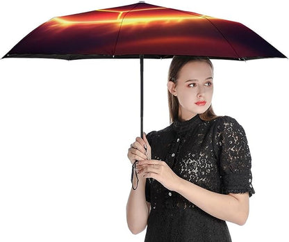 Fashion 3 Fold Sunny Rain Sunscreen Umbrella Portable Automatic Umbrella