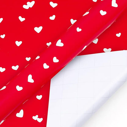 WRAPAHOLIC 30 Inch Valentine's Day Wrapping Paper Roll - 30 Inch x 33 Feet - Red Sweet Heart Wrapping Paper for Valentine's Day, Mother's Day, Birthday, Wedding, Bridal Shower