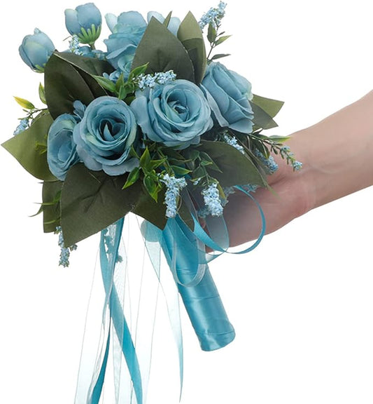 Ochine Bride & Bridesmaid Bouquets for Wedding, Wedding Bridesmaid, Silk Hand Holding Flower Bouquet Valentines Day Decor Party Supplies Home Decoration