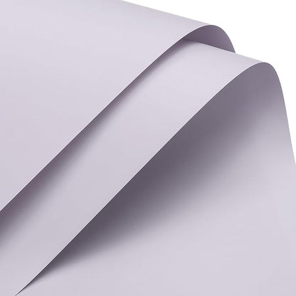 MECCANIXITY Pearlescent Film Flower Wrapping Paper 22.8x22.8 Inch Waterproof for DIY Crafts, Gift/Gift Box Packaging Smoky Purple 10 Pcs