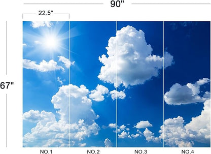 Cliouar-Blue Sky and Sun Peel and Stick 90" x 67"