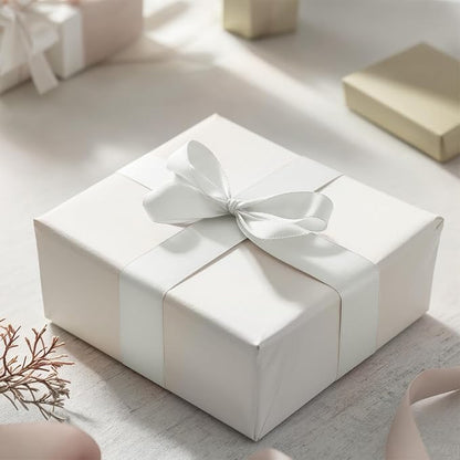 White Satin Ribbon 1-1/2 inch, 50 Yards Solid Fabric Ribbons for Flower Bouquet Wedding Invitations Crafts Wrapping Bow Making Party Home Decoration