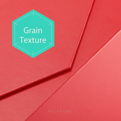 PACKHOME 6 Christmas Gift Boxes 9x6.5x3.8 Inches, Rectangle Collapsible Boxes with Magnetic Lids for Xmas Gift Packaging (Matte Red, Grain Texture)