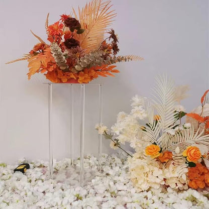 10 Pcs Wedding Centerpieces Acrylic Vases Clear Column Flower Vase Flowers Stand 7.87'' x 7.87'' x 23.6'' Rectangular Flower Display Table Flower Stands for Wedding Party Events Reception Table Decor