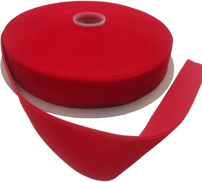 Nylon Velvet Ribbon Single Faced,1 Inch X 25Yards Spool (Red)