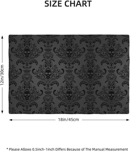 Placemats for Kitchen Dining Table Set of 6,Gothic Horror Skulls Printed Halloween Party Event Table Decoration Placemats 6 PCS, Style-23