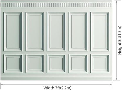 AOFOTO Vintage Room Inside Backdrop Classic French Frame Light Green Walls Photo Background for Wedding Bridal Shower Party Banner Home Headboard Decor Wall Photo Studio Booth Props 7x5ft