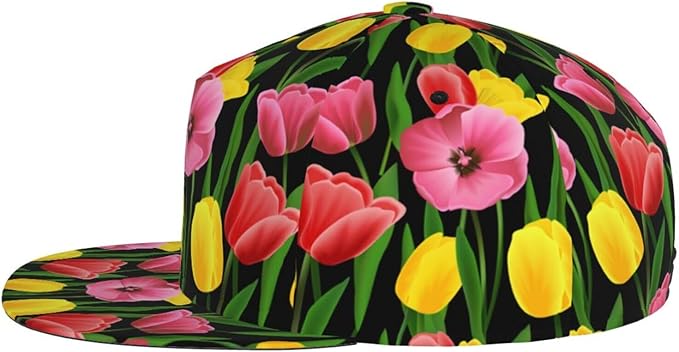 Tulip Flower Baseball Cap for Women Baseball Caps Flower Hat Tulip Baseball Hats Womens Cap for Outdoor