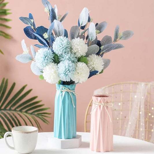 Ceramic Pink Vase Flower Vase for Home Decor Modern Style 9.5 inch Tall Vase for Table Shelf Home Decor Vase for Fireplace Bedroom Kitchen Living Room Wedding Office Desk Birthday Gifts