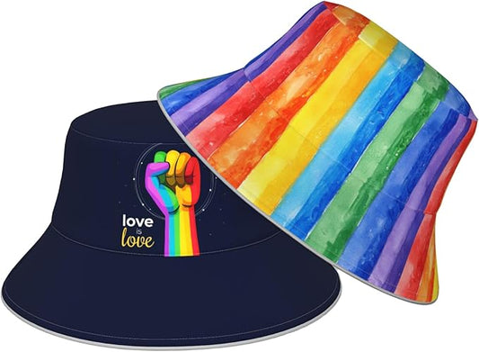 Bucket Hat Double-Side-Wear Reversible Sun Hat Beach Travel Hiking for Women Men
