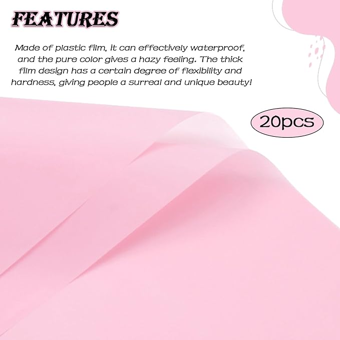 DNSGOOR 20 Sheets Flower Wrapping Paper, Waterproof Floral Bouquet Wrapping Paper, Korean Bouquet Paper Florist Supplies for Birthday, DIY Crafts, Gift Packaging, Wedding, Birthday Gift