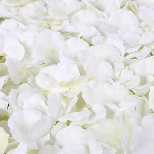 3D Flower Wall Panel, 10pcs Artificial Floral Wall Backdrop, Realistic Silk Flower Backplanes, Roll Up Fake Flower Background for Valentines Wedding Party Photo Arrangement Outdoor Decor(Milky White)