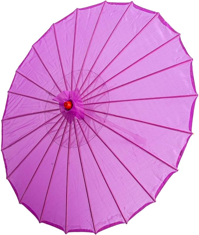 THY COLLECTIBLES 33" Japanese Chinese Umbrella Parasol for Wedding Parties, Photography, Costumes, Cosplay, Decoration and Other Events - Solid Color (Purple)