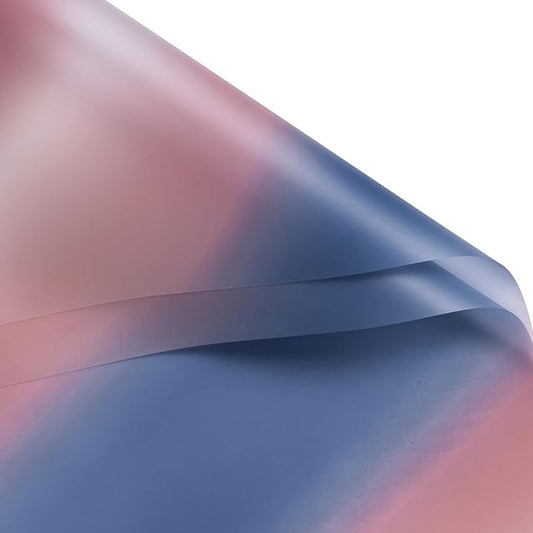 WRAPAHOLIC 20 Sheets Flower Wrapping Paper - 22.4 x 22.4 inch Blue Gradient Color Water-Resistant Floral Bouquet Wrapping Paper, Florist Supplies Packaging for Wedding Birthday Gift DIY